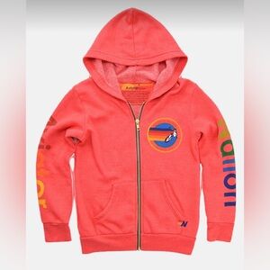 Aviator nation sweatpants and hoodie set in neon red